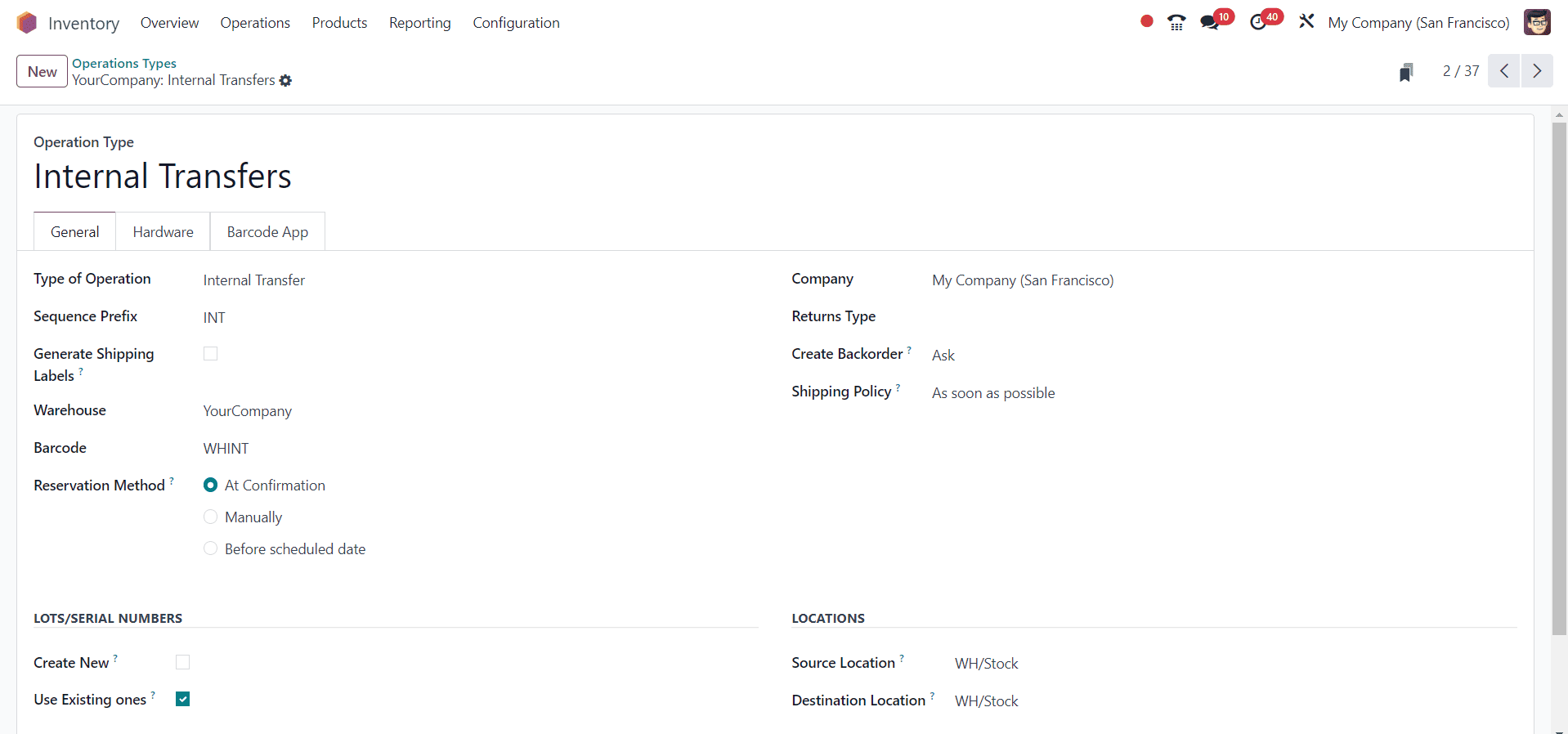 Inventory Operations Img - Internal Transfer